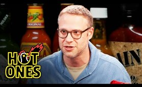 Seth Rogen Scorches His Tongue While Eating Spicy Wings | Hot Ones